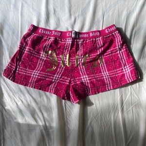 Vintage Juicy Couture Plaid Boxer Shorts